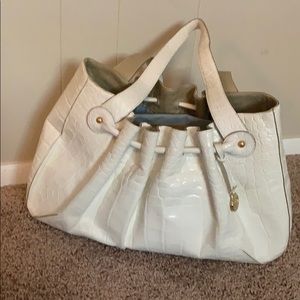 Brahmin White Leather Purse